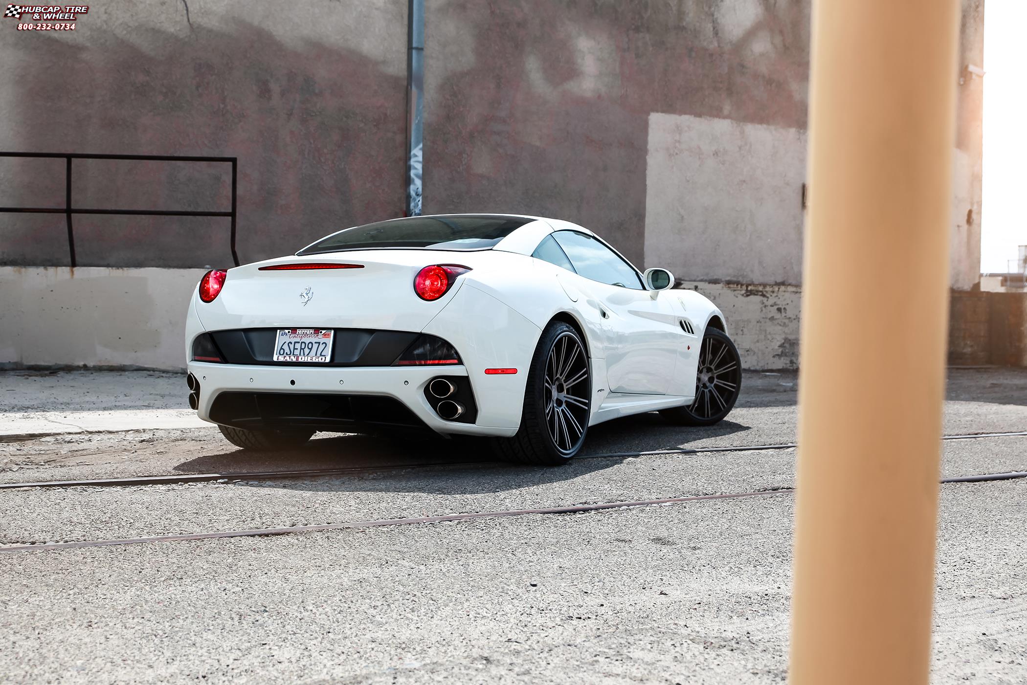 vehicle gallery/ferrari california niche laguna 21x9  Matte Black, DDT Face, Matte Black Lip wheels and rims